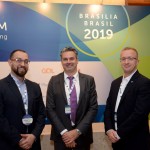 Diógenes Toloni, da Aerolineas Argentinas, Ricardo Morrison e Janis Balkens, da Dnata