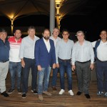 Guilherme Paulus com os jogadores de golfe que participam da etapa neste sábado (26)