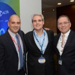 Heshem Fattoum, da GE Aviation, Ramiro Alfonsin, da Latam Airlines, e Luis Pantoja, da Wencor