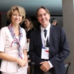 Caroline Putnoki, diretora da Atout France Brasil e Nils Dufau, presidente do escritório de Turismo de Saint Barts
