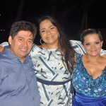 Julia Meira, da Azul Viagens, com Alejandro Velasquez,e Edilene Barros, da Luck