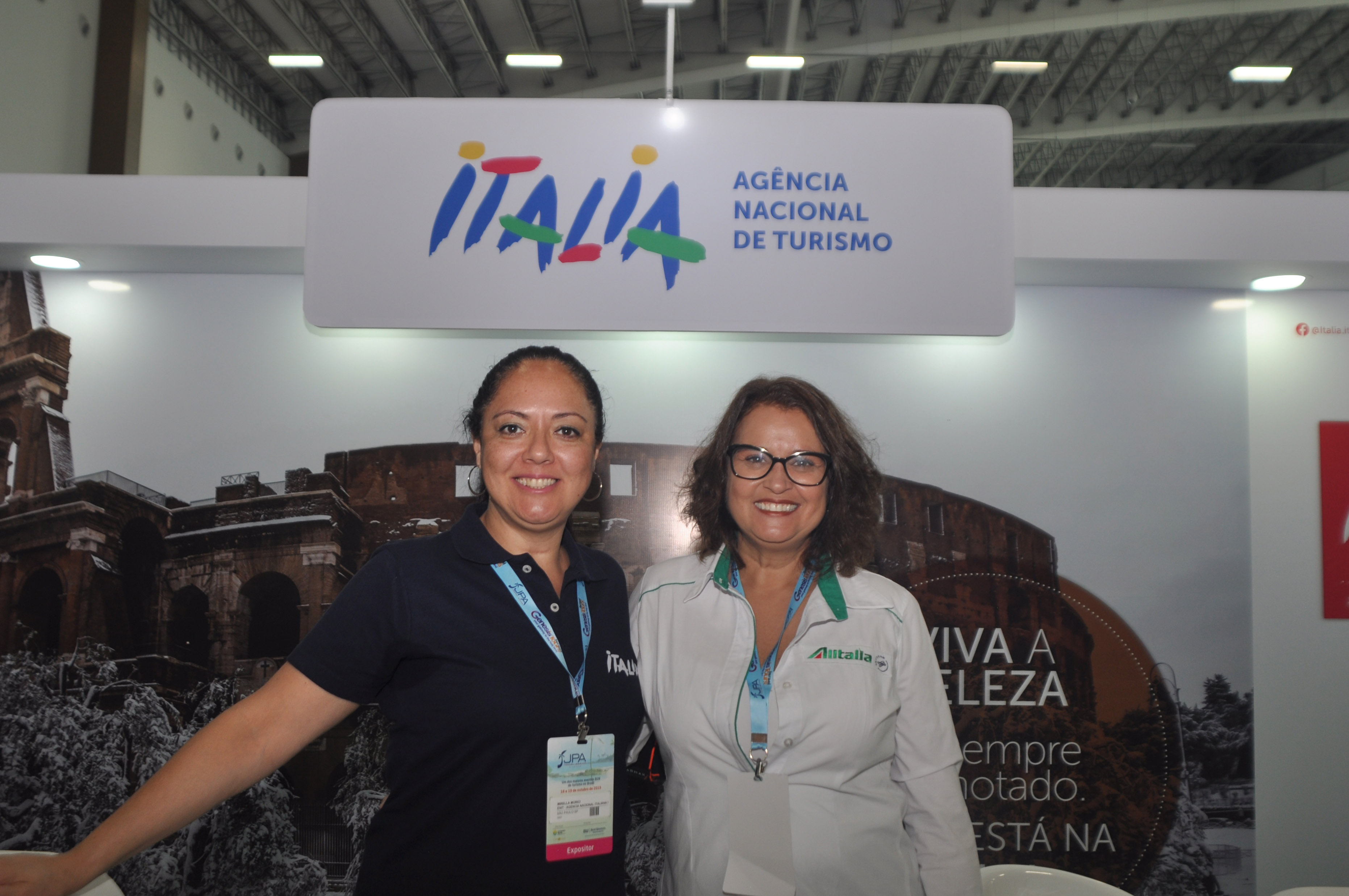 Mirella Morici, da Agência Nacional do Turismo da Itália; e Rosemary Belli, da Alitália Mirella Morici, da Agência Nacional do Turismo da Itália; e Rosemary Belli, da Alitália