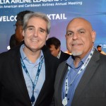 Ramiro Alfonsin, da Latam Airlines, e Bashir Hajjar, da Aercap Ramiro Alfonsin, da Latam Airlines, e Bashir Hajjar, da Aercap