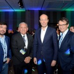 Renato Covelo, da Avianca, Gilberto Lopez, da IATA, Anko Van der Werff e Adrian Neuhauser, da Avianca Holdings