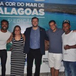 Ricardo Alfredo, com Lilian Amorim e Marcelo Neri, da Azul Center, e os acompanhantes Pedro Neri e Rodrigo Alboledo