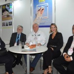 Rosa Masgrau, do M&E, Miguel Andrade, da Transmundi, Roy Taylor, do M&E, Luciane Leite, da WTM-LA, e Claudio Junior, do JPA Travel Market