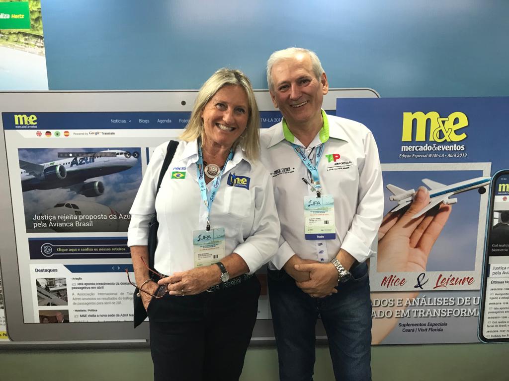 Rosa Masgrau, do M&E, e Gilberto Sabino, da TAP Rosa Masgrau, do M&E, e Gilberto Sabino, da TAP
