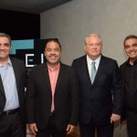 Roy Taylor, do M&E, com Bruno Mesquita, Claudio Junior e Breno Mesquita, do Brazil Travel Market