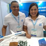 Viviane Araujo e Domingos Santana, da Air Europa Viviane Araujo e Domingos Santana, da Air Europa