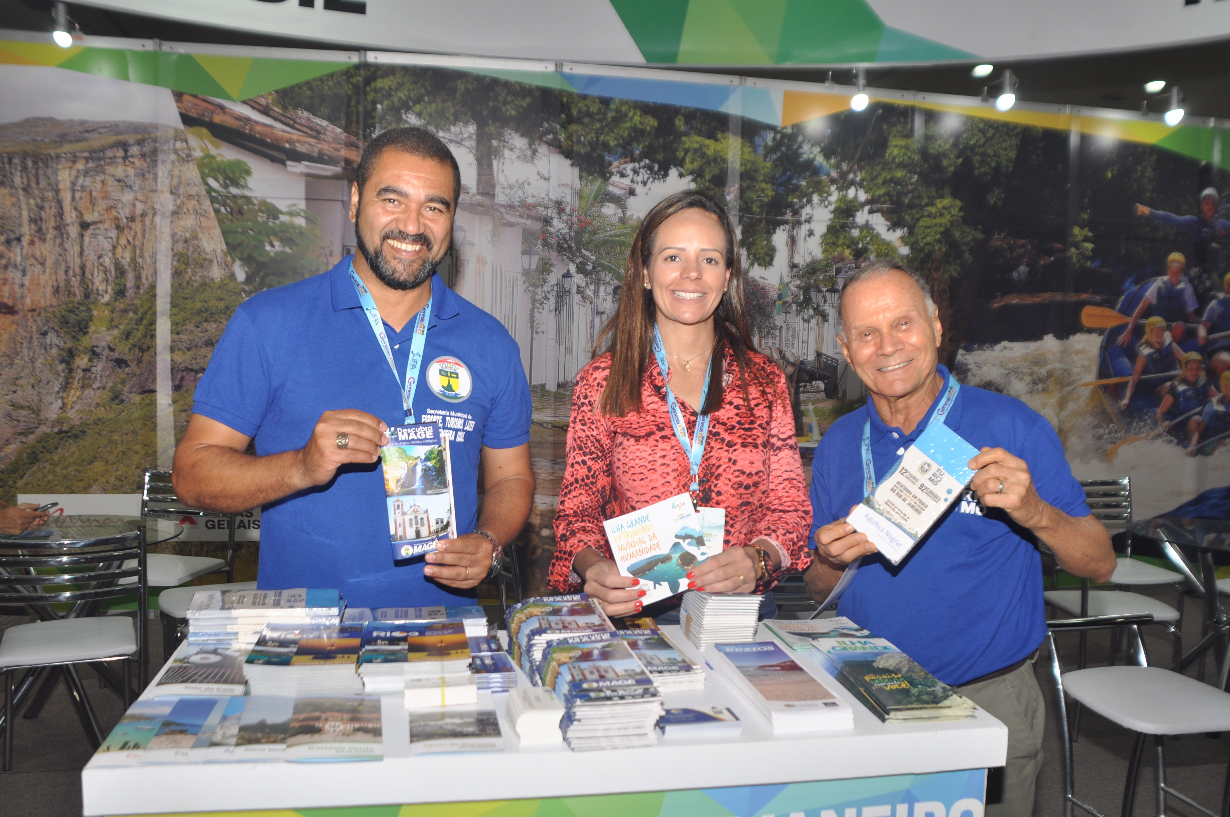 Wagner dos Santos, Amanda Salazar e Erly de Jesus, da Secretaria de Turismo do Rio de Janeiro Wagner dos Santos, Amanda Salazar e Erly de Jesus, da Secretaria de Turismo do Rio de Janeiro