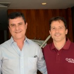 Adriano Soares, do Turismo de Aruba, e Guy Tible, da Qatar