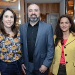Bruna Freitas e Luciana Barbosa, da Aeromexico, com Anderson Masetto, editor do M&E