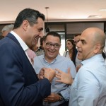 Carlos Antunes, da Copa Airlines, Edson Ruy, do Grupo Ancoradouro, e Nelson Oliveira, da Alitalia