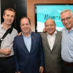 Christophe Didier, da Copa Airlines, Dilson Verçosa Jr e José Roberto Trinca, da AA, e Luiz Âmbar, da Ancoradouro