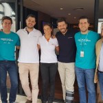 Cibele Brandão, da Emirates, Juarez Neto, da Ancoradouro, Carina Tosello, da Gol, Marcelo Correia, da Air France-KLM, João Pin, da Lufthansa, e Daniel Castanho e Juarez Cintra, do Grupo Ancoradouro Cibele Brandão, da Emirates, Juarez Neto, da Ancoradouro, Carina Tosello, da Gol, Marcelo Correia, da Air France-KLM, João Pin, da Lufthansa, e Daniel Castanho e Juarez Cintra, do Grupo Ancoradouro