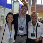 Claudia Shishido e Gonzalo Romero, da Air Europa, com Rosa Masgrau, do M&E