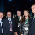 Dalcio Oliveira, deputado Estadual, João Bertolucci, prefeito de Gramado, Herculano Passos, deputado, Rita Passos, e Michel Tuma Ness, da Fenactur