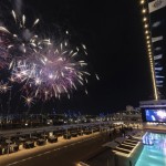 Dava para ver os fogos de artifício da piscina do MSC Grandiosa