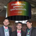 Douglas Dávila, Jardel e Dan Hay, do Espaço LGBT no Festuris Gramado