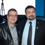 Essam Elbattal, do Museo Egípcio, e Mohamed Elkhatib, cônsul do Egíto