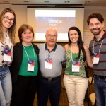 Franciele Arraval e Vera Lúcia Moro, da Toca das Águas, Sebastião Pereira, da Discover Tours, Juliana Assumpção, da Aviesp, e Maurício Azevedo, da Iza Travel