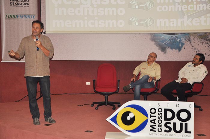 Guto Carvalho, Ney Ginçalves e Edson Moroni participaram do painel sobre Birdwatching