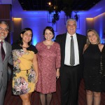 Julio Correa, da ABIH-RJ, Juliana Castanheiras, da Arteiras, Theresa Jansen e Alfredo Lopes, da ABIH-RJ, Cristiane Salles, esposa de Alfredo, e Luiza Sampaio, da Arteiras