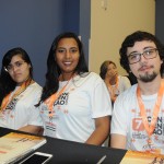 Larissa Cândido, Stefanie Trindade e Felipe Ribeiro