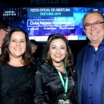 Maely Silva, da Abrajet-SC, Flavia Didomenico, da Santur, e Gilberto Gonçalves, da Abrajet-SC