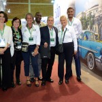 Marcela Cuesta e Natalia Pisoni, da Inprotur, Mari Masgrau, Rosa MAsgrau e Juliano Braga, do M&E, com Raúl Segarte e Mariano Fernández, do Turismo de Cuba