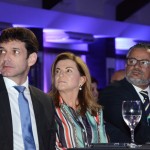 Marcelo Álvaro Antônio, ministro do Turismo, Marta Rossi, do Festuris, e Bob Santos, do MTur