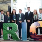 Marcelo Álvaro Antônio no estande do Rio de Janeiro