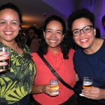 Nataly Moura e Flavia Lopes, da Condor Travel, e Mayara Silva, da Blumar