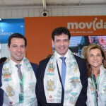 O ministro do Turismo, Marcelo Álvaro Antônio, entre Eduardo Zorzanello e Marta Rossi, do Festuris