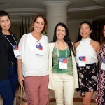 Paula Villalba, Gisele Abrahão, Aline Paschoal, e Antonella, da GVA, com Juliana Assumpção, da Aviesp