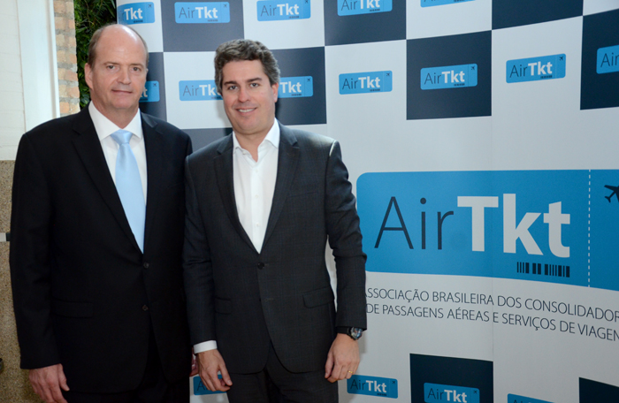 Ralf Aasmann e Juarez Cintra Neto, diretor executivo e presidente da AirTKT (Foto: Eric Ribeiro)