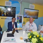 Roberto Doring, da Embaixada do Brasil no Reino Unido, e Gilson Machado, presidente da Embratur, com Roy Taylor e Rosa Masgrau, do M&E