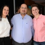 Robson Camargo, do Grupo Ancoradouro, entre Ivana Silva e Paula Braga, da Amadeus