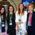 Shimene Asanuma e Manoela Andrade, da Qualitours, com Chlóe Salvador, Turismo do Tahiti, e Caroline Putnoki, da Atout France