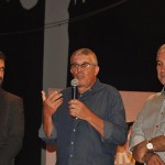 Silvio Andrade, vencedor na categoria Imprensa, ao lado Bruno Wedling e Reinaldo Azambuja