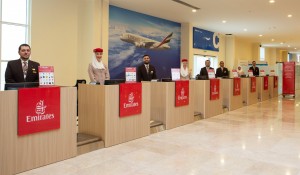 Emirates inaugura primeiro terminal de check-in fora de um aeroporto