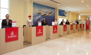 Emirates inaugura primeiro terminal de check-in fora de um aeroporto