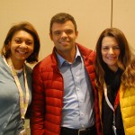 Alessandra Santos e Renato Gonçalves, da Universal, com Jacqueline Miranda, da Copa Airlines