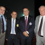 Claudio Magnavita, da Associação Brasileira de Revistas e Jornais de Turismo, Gilmar Piolla, secretário de Turismo de Foz, Vinicius Lummertz, secretário de Turismo de SP, e Roy Taylor, do M&E