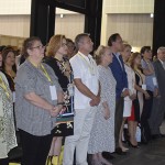 Convidados durante o Hino Nacional