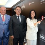 Roy Taylor do M&E, Vinicius Lummertz, secretário estadual de Turismo em São Paulo e Gisele Lima da Promo