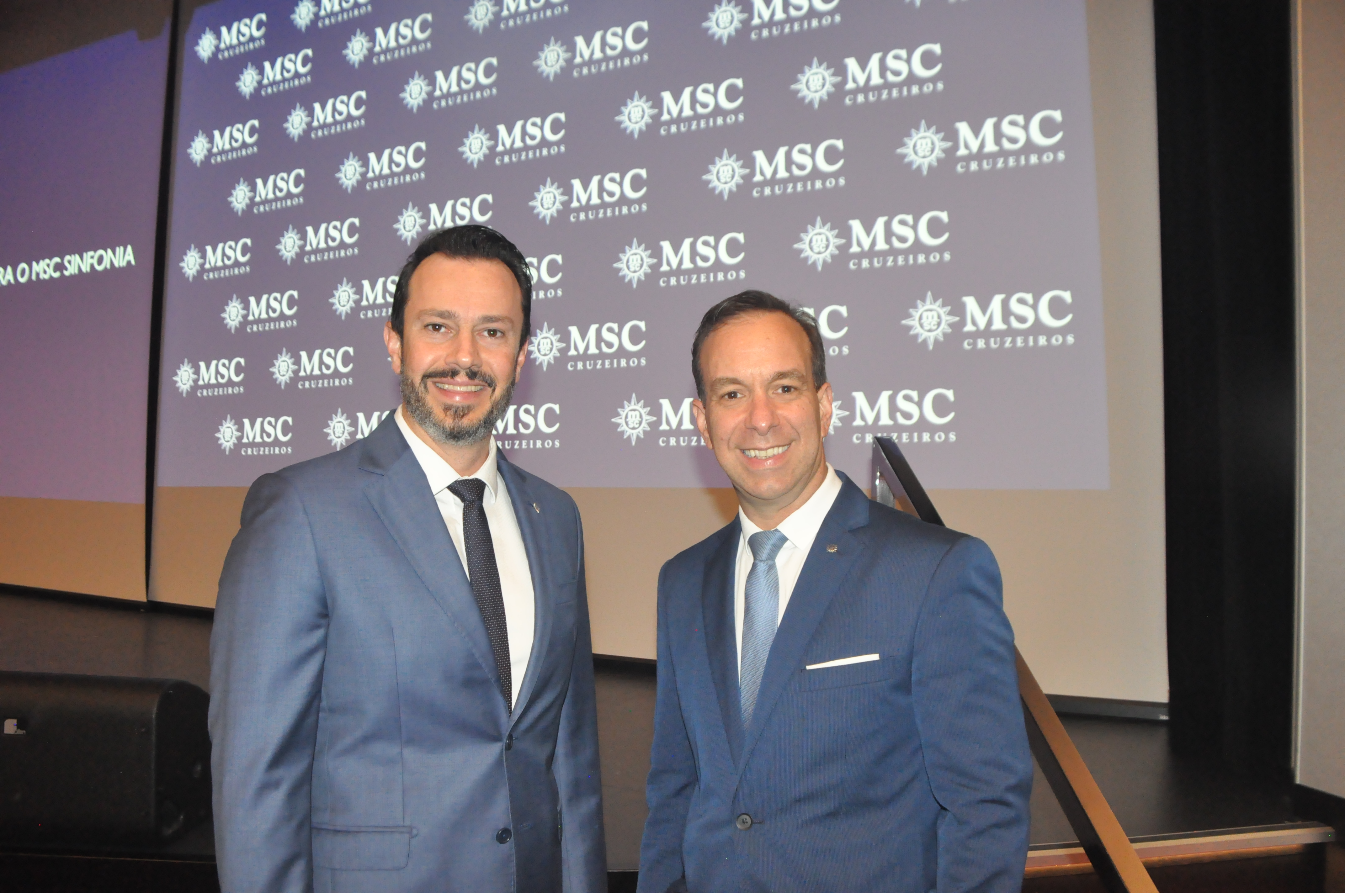 MSC anuncia novidades da próxima temporada para agentes de viagens; fotos 1 Eduardo Mariani e Adrian Ursilli, da MSC