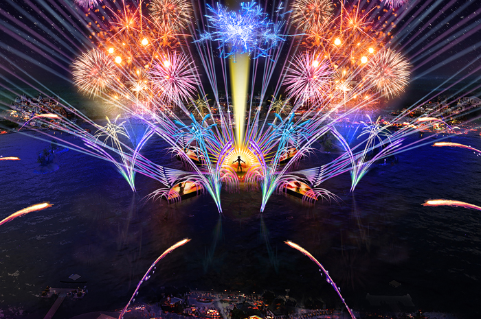 20 razões para visitar a Walt Disney World em 2020 6 In 2020, the new “HarmonioUS” will debut at Epcot as the largest nighttime spectacular ever created for a Disney park. It will celebrate how the music of Disney inspires people the world over, carrying them away harmoniously on a stream of familiar Disney tunes reinterpreted by a diverse group of artists from around the globe. “HarmonioUS” will feature massive floating set pieces, custom-built LED panels, choreographed moving fountains, lights, pyrotechnics, lasers and more. (Disney)