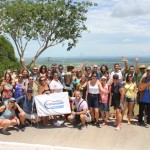 Os participantes do fam no ponto mais alto de Corumbá, que dá vista para o rio Paraguai