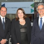 José Ricardo Botelho, presidente da Anac, Magda Nassar, presidente da Abav Nacional, e Marco Ferraz, presidente da Clia Brasil